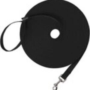 Dog/Puppy Obedience Training Leash - Play, Camping, or Backyard 30ft Black